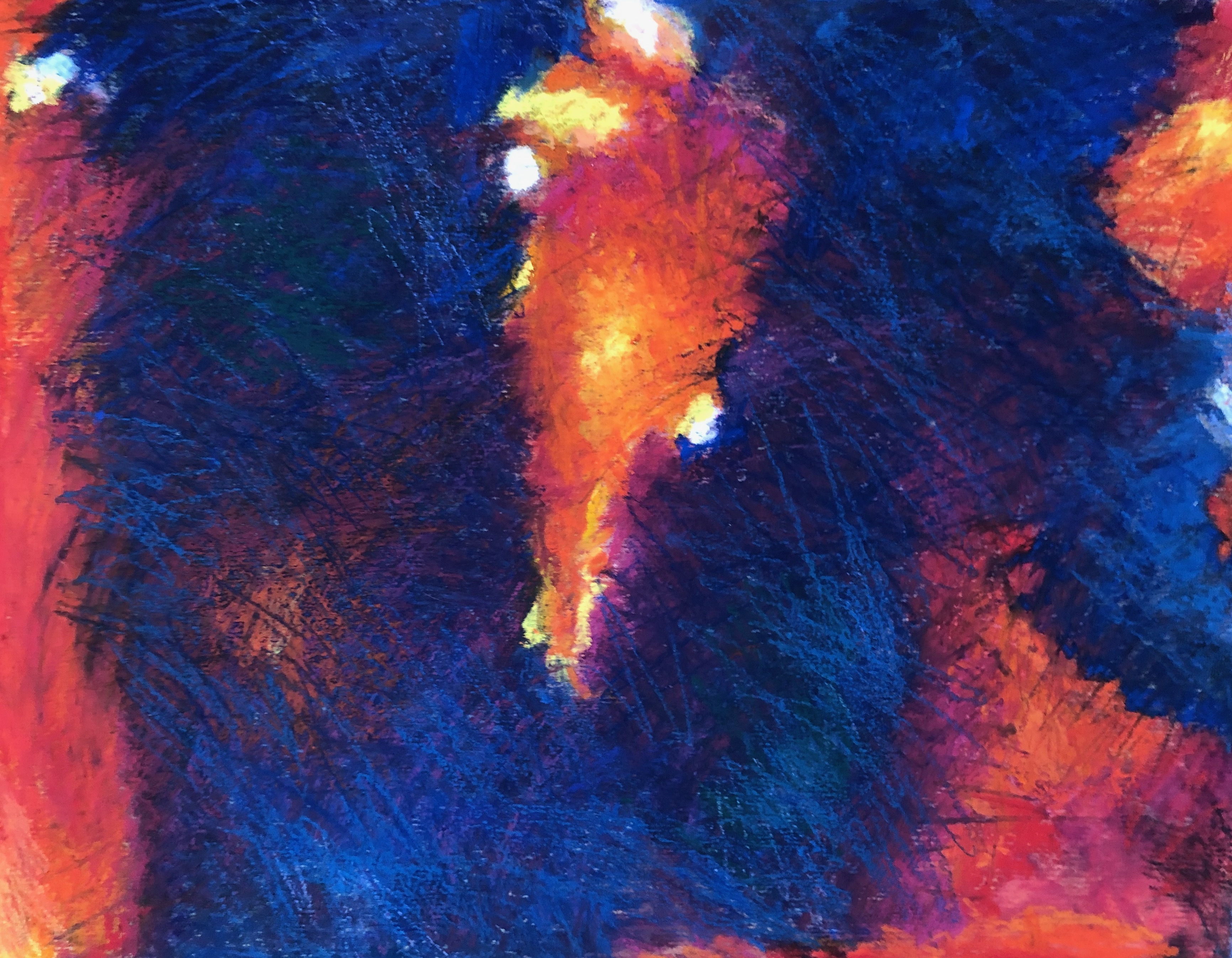 Angle Blue 11" x 14" by Aleda O'Connor