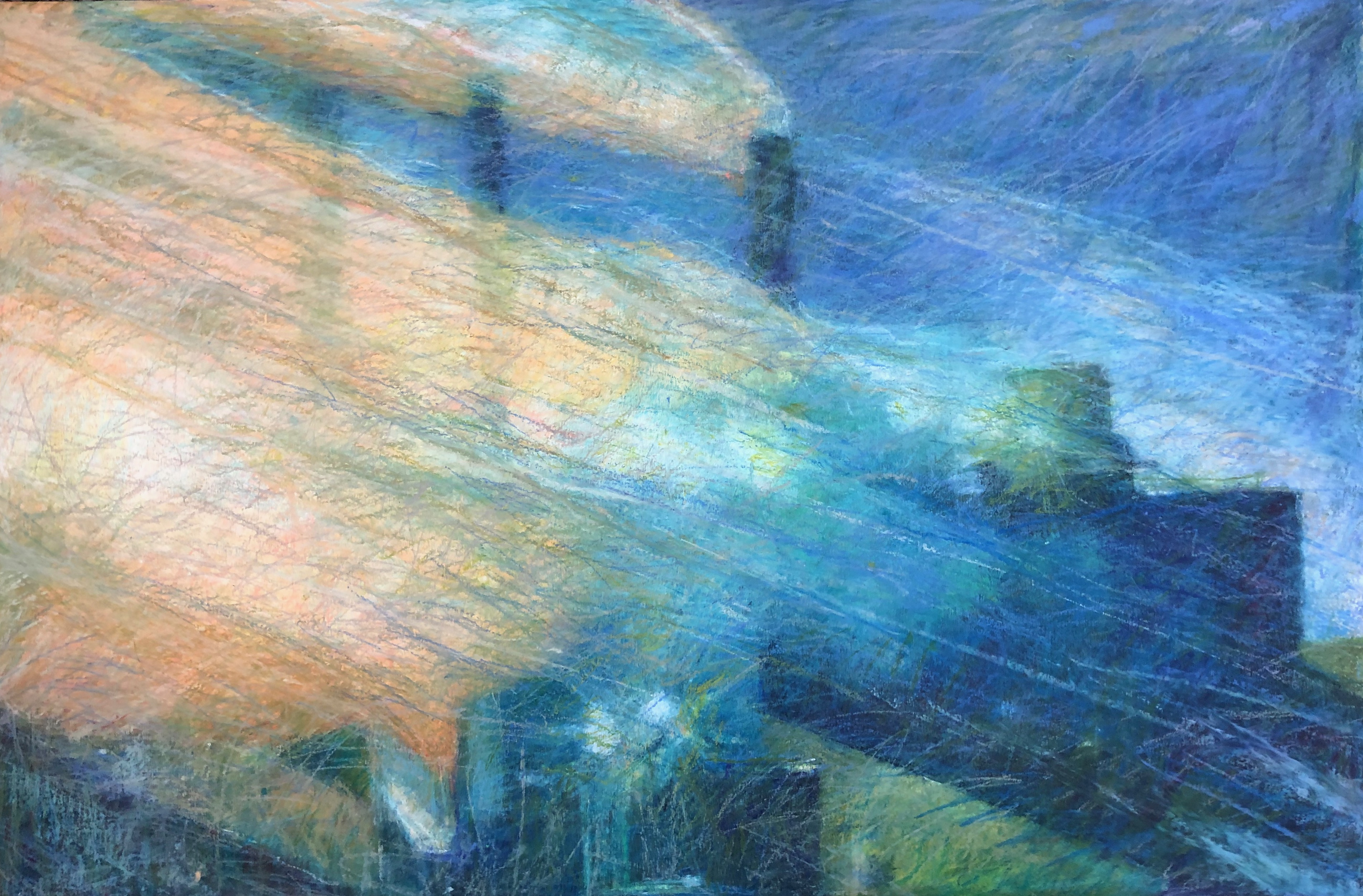 Updraft 24x36" oil pastel by Aleda O'Connor